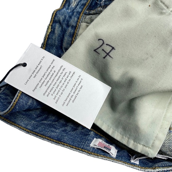 Levi's REDONE Denim Shorts Blue Size 27 - Picture 8 of 15